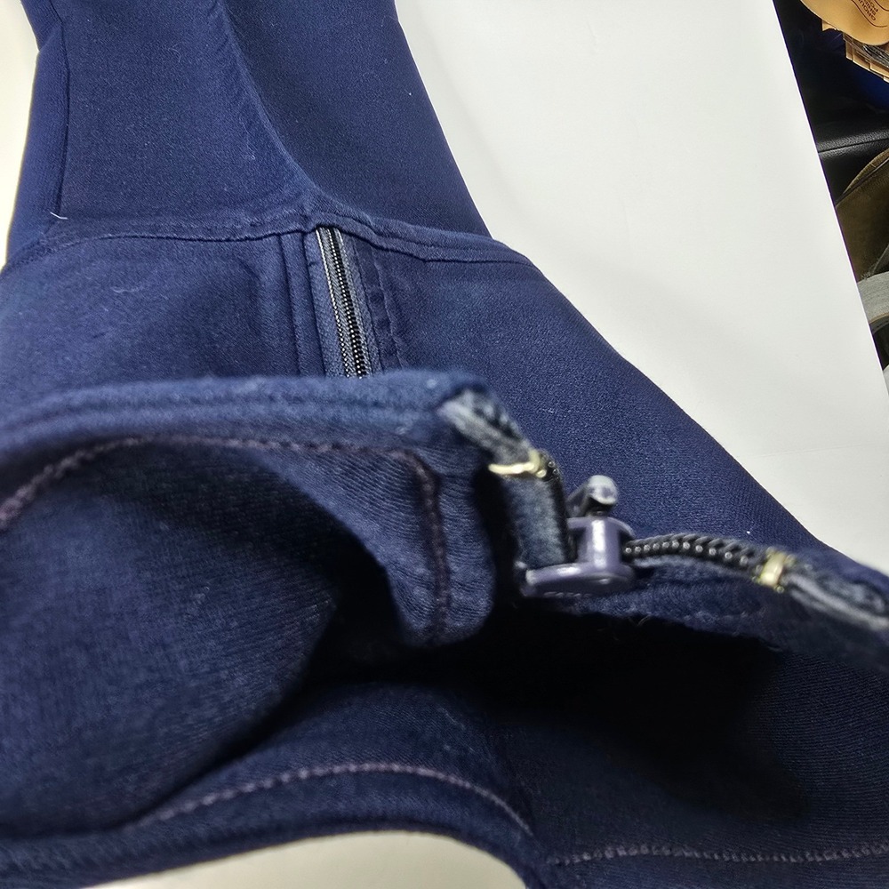 VTG 70s USA Bell Bottoms Blue Stretch Wool Nylon Winter Ski Pants 34X30 - Picture 5 of 9